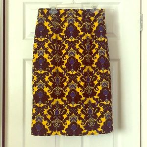 💛🖤💙 Brocade MIDI Pencil Skirt